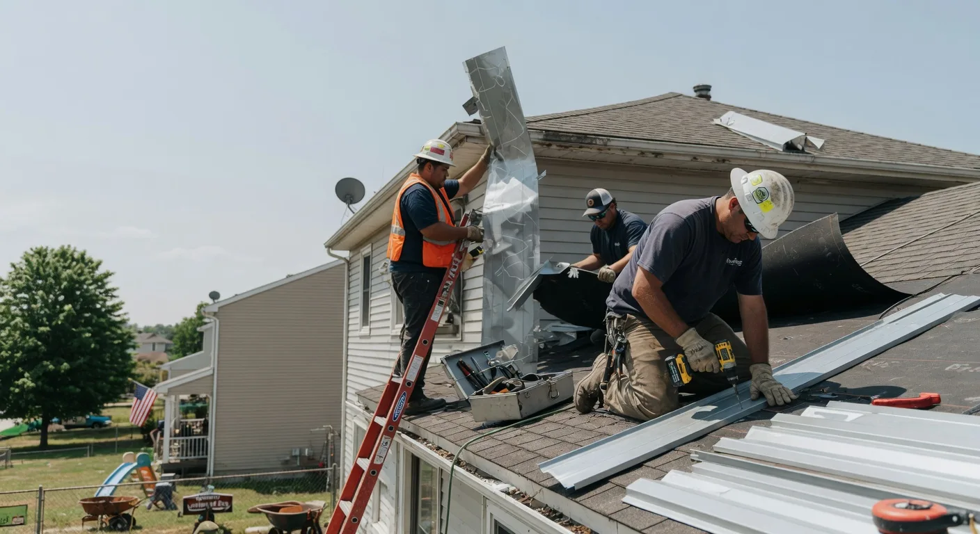 Storm Damage Metal Roof Repair in Little Suamico, WI